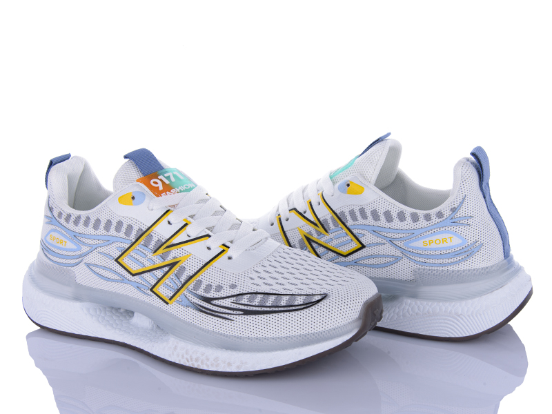 Кроссовки VIOLETA (40-45) HD24-176-37 white-blue (деми)