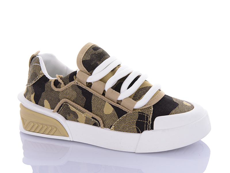 Кроссовки VIOLETA (36-41) 143-43 black-khaki (деми)