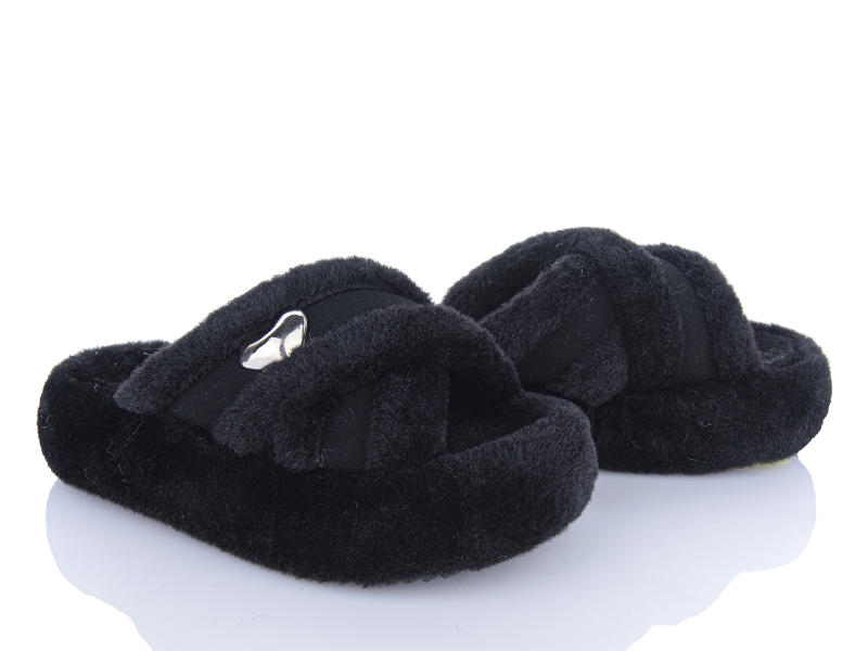 Тапочки Clibee (35-40) M998 black (зима)