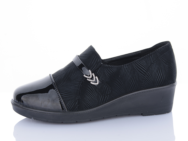 Туфли Minghong (37-42) 7701 black (деми)
