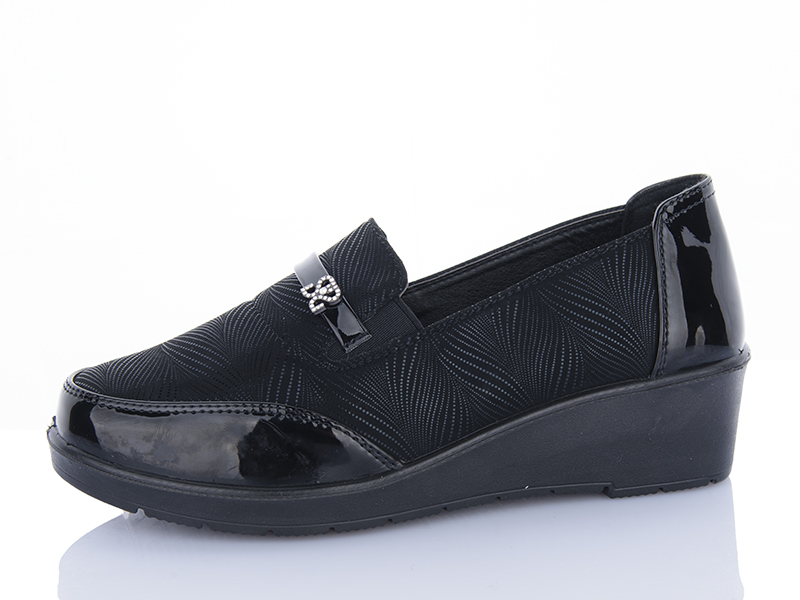 Туфли Minghong (37-42) 7705 black (деми)