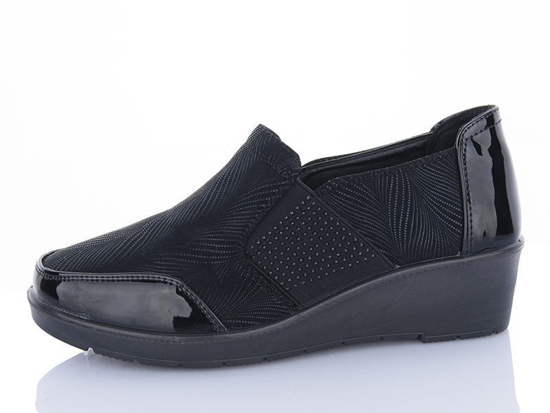 Туфли Minghong (37-42) 7711 black (деми)