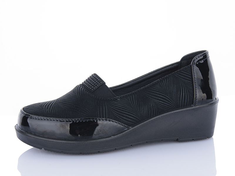 Туфли Minghong (37-42) 7713 black (деми)