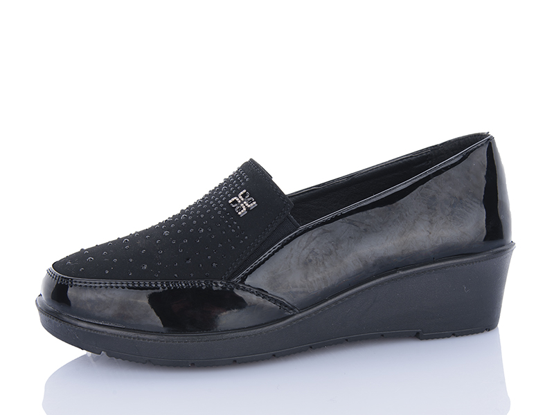 Туфли Minghong (37-42) 7731 black (деми)