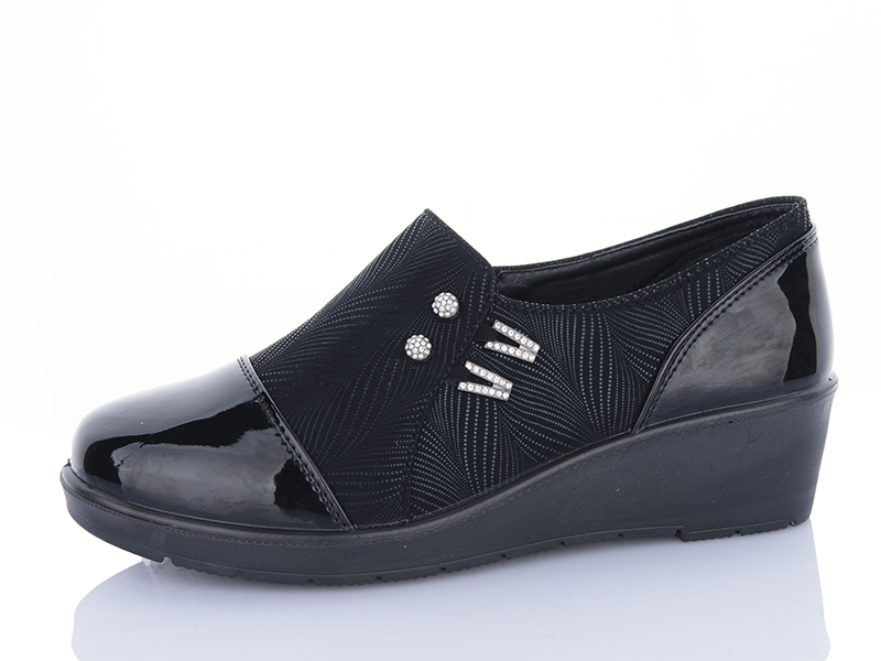 Туфли Minghong (37-42) 7735 black (деми)