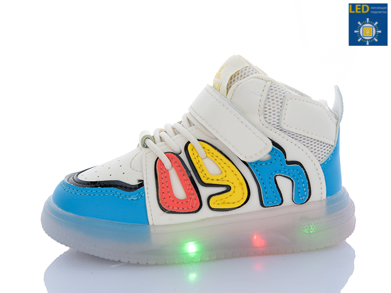 Кроссовки Леопард (26-30) W26G-111 LED (деми)