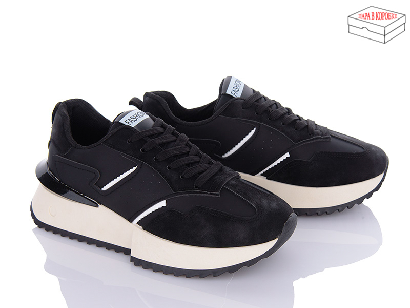 Кроссовки Ailaifa (36-41) A867 black (деми)