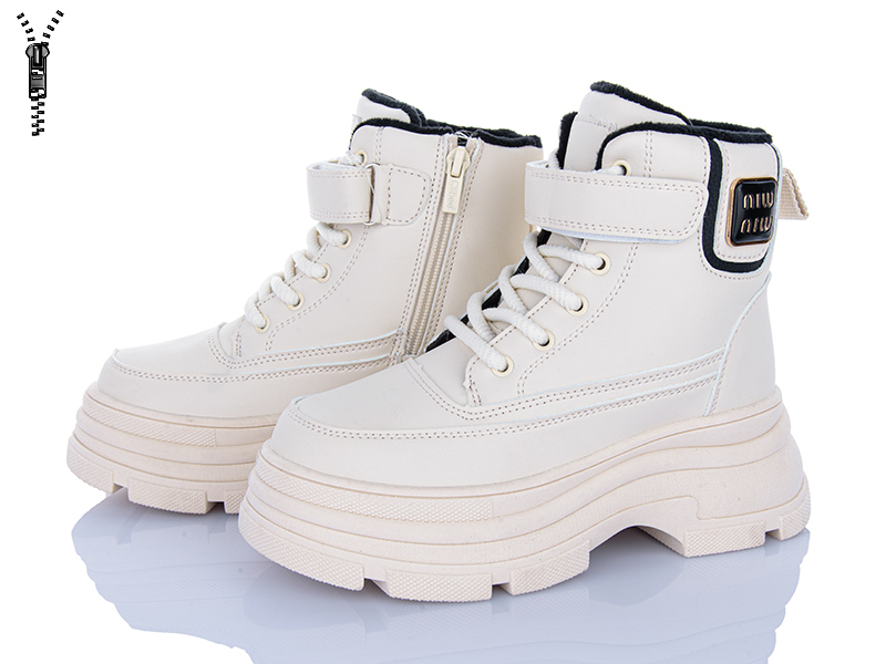 Ботинки Clibee (32-37) KC595 beige (зима)