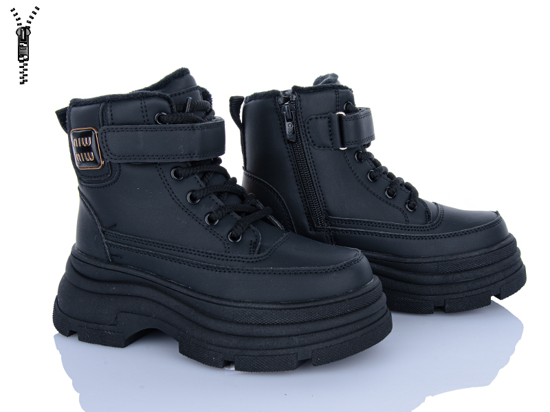 Ботинки Clibee (32-37) KC595 black (зима)
