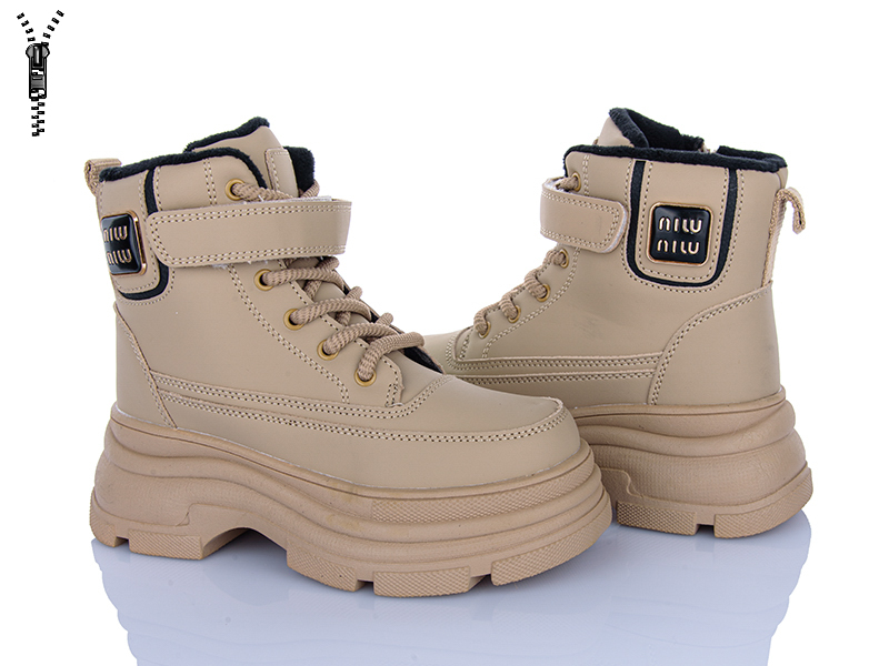 Ботинки Clibee (32-37) KC595 khaki (зима)