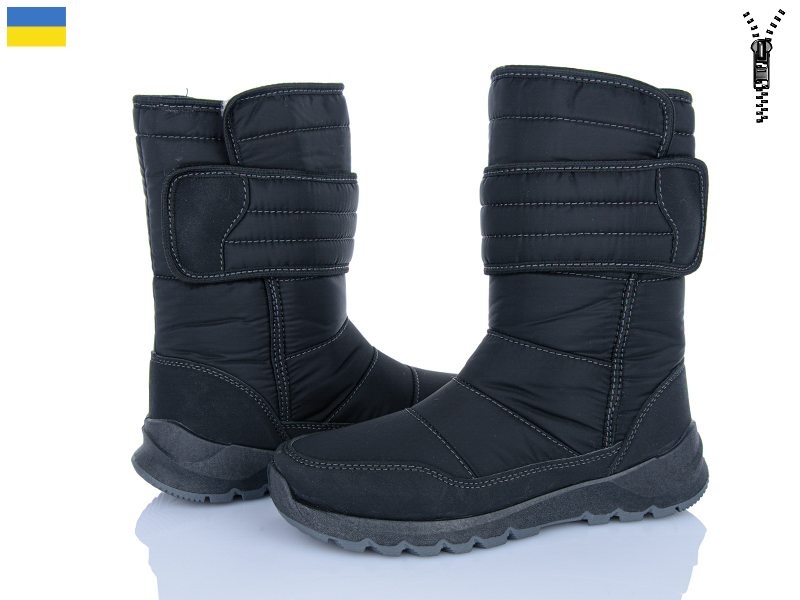 Дутики Paolla (37-42) U3 чорний (зима)