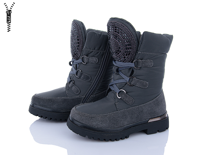 Ботинки Clibee (26-31) YD99-2 grey-gold (зима)