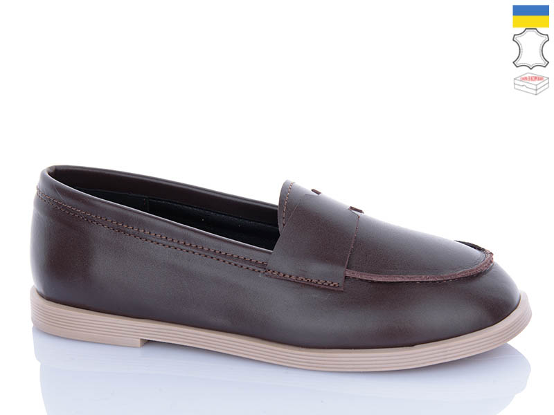 Туфли Garti (36-40) 414 коричневий шк (деми)