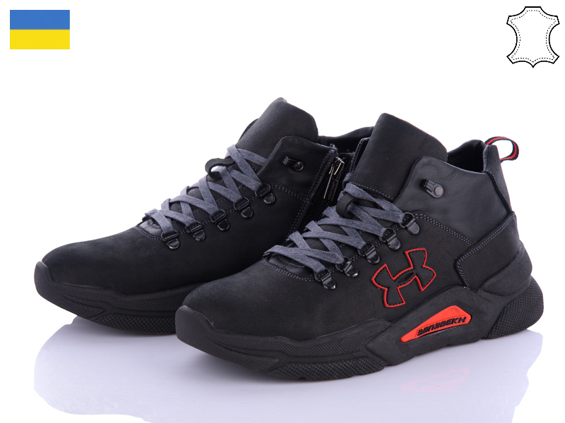 Ботинки Roks (40-45) 265 черный-красный (зима)
