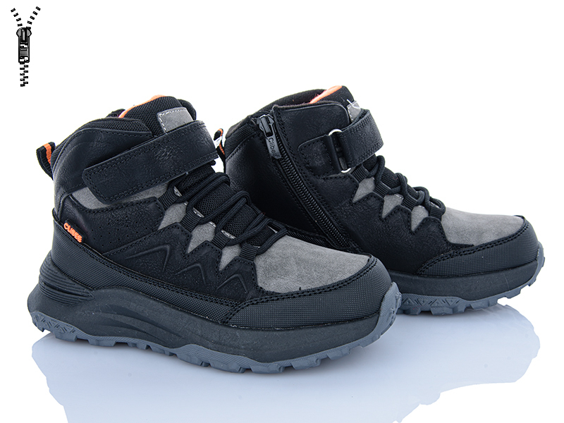 Ботинки Clibee (32-37) KC598 black-orange (деми)