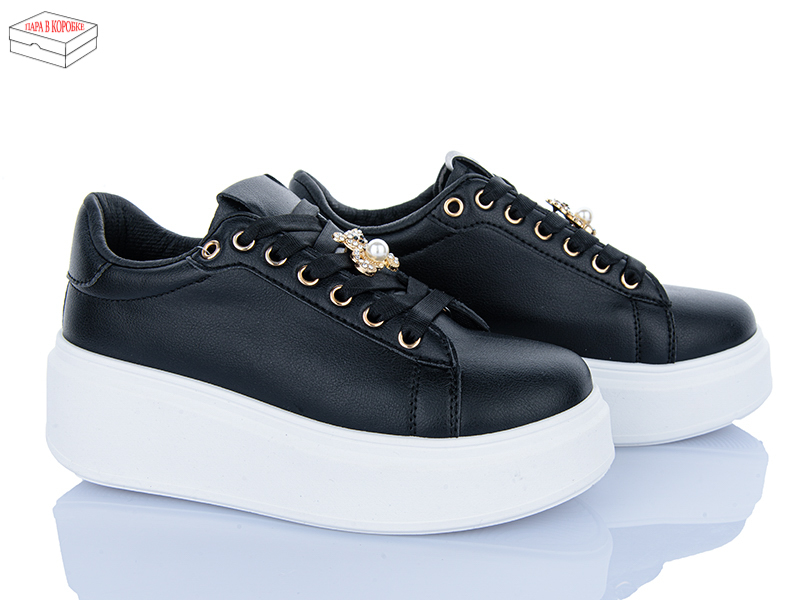 Кроссовки Lady Lily (36-41) YBK101 black (деми)
