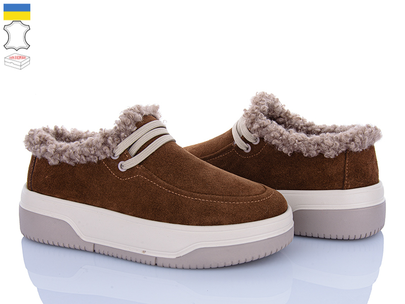 Туфли Stella (36-41) EV178 коричневий (зима)