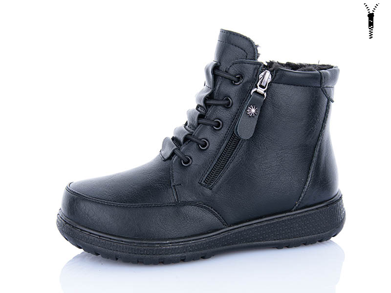 Ботинки ABA (37-42) 60922 black (зима)