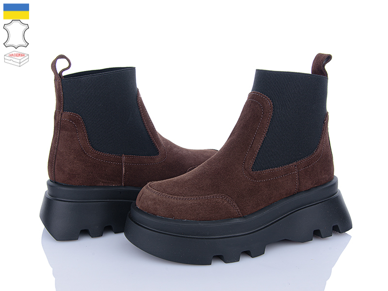 Ботинки Viscala (36-40) 27927 коричн-чор.з (деми)