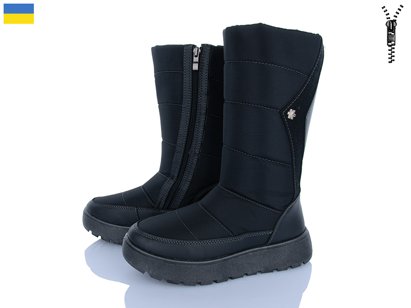 Дутики Paolla (37-41) 1601 чорний (зима)