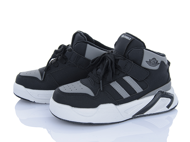 Кроссовки Clibee (21-26) TB6526  black-grey (деми)