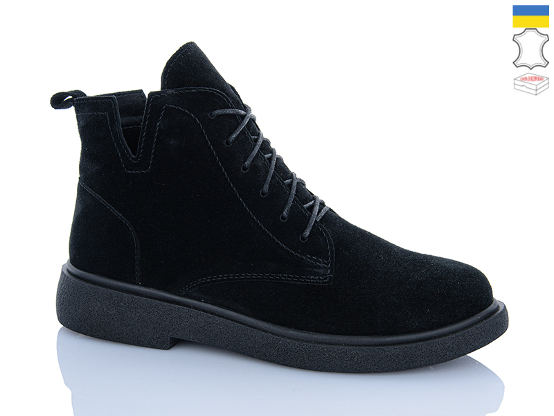 Ботинки Sali (37-41) 3 чорн замш деми (деми)