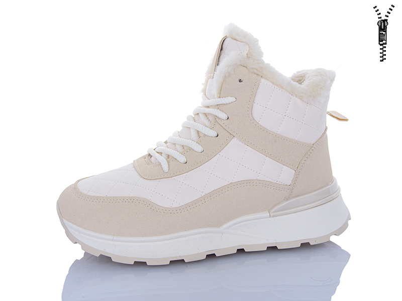 Ботинки ABA (36-41) 8711 beige (зима)