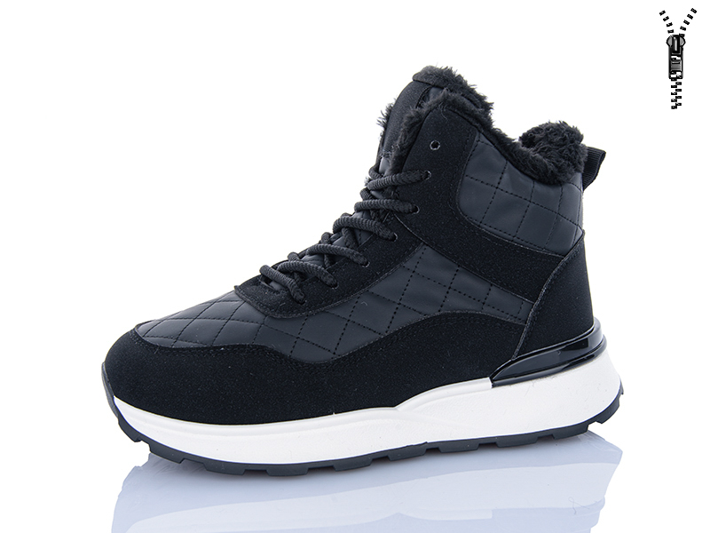 Ботинки ABA (36-41) 8711 black (зима)