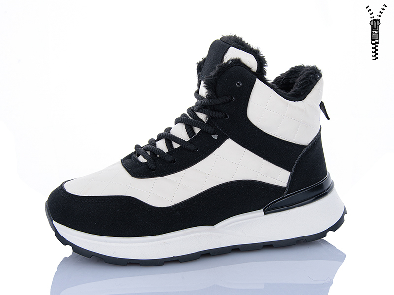 Ботинки ABA (36-41) 8711 black-beige (зима)