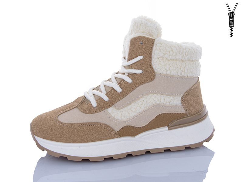 Ботинки ABA (36-41) 8712 beige (зима)