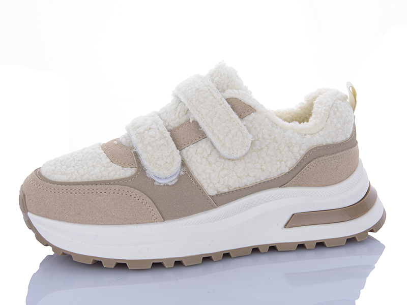 Кроссовки ABA (36-41) G22-3 beige (зима)