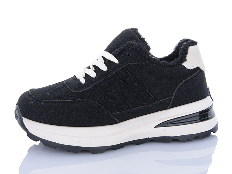 Кроссовки ABA (36-41) G25-1 black (зима)