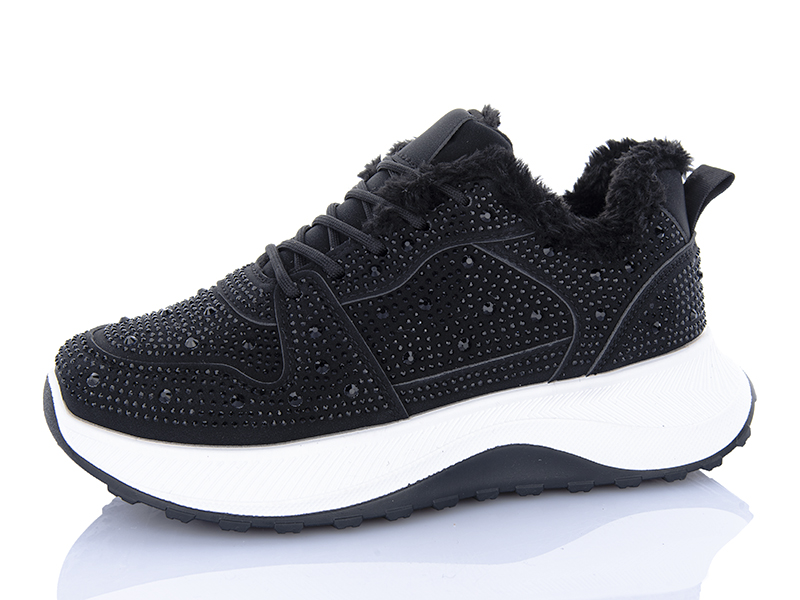 Кроссовки ABA (36-41) G27-1 black (зима)