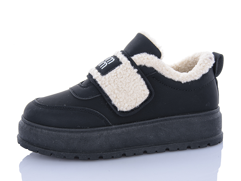 Кроссовки ABA (36-41) T015 black (зима)