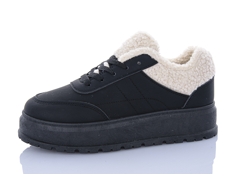 Кроссовки ABA (36-41) T018 black (зима)
