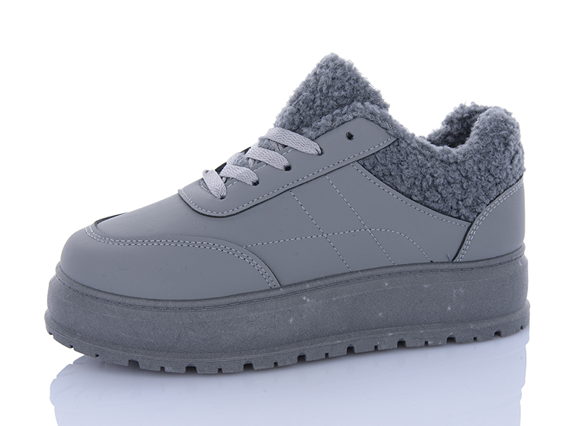 Кроссовки ABA (36-41) T018 grey (зима)
