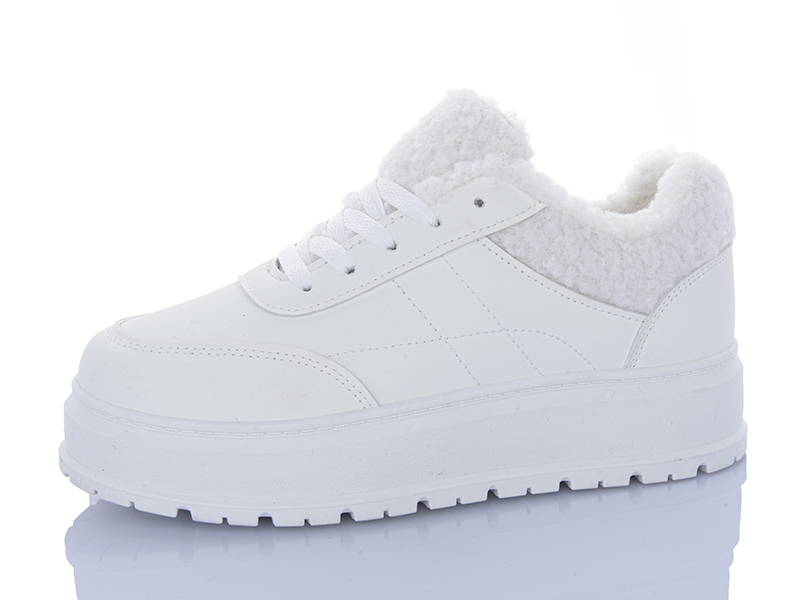 Кроссовки ABA (36-41) T018 white (зима)