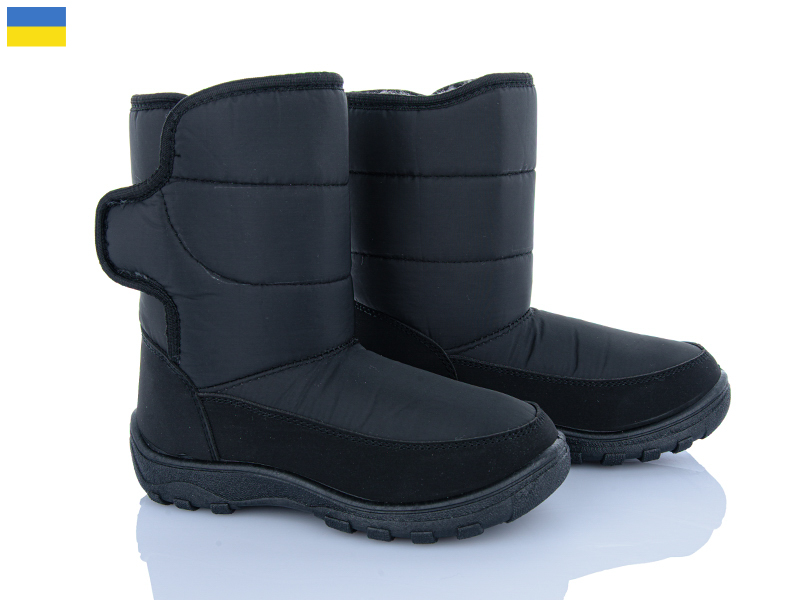 Дутики Lenase (33-36) 084 чорний (зима)