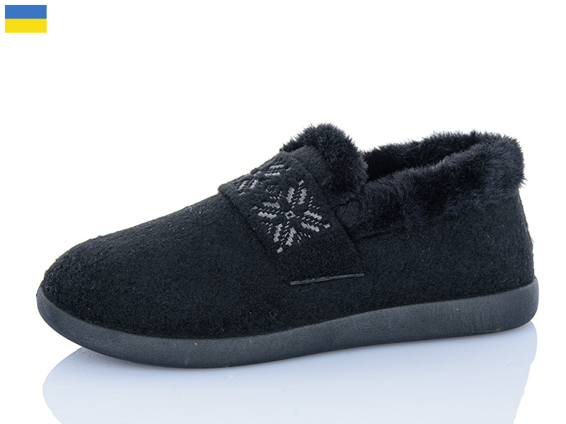 Тапочки Inblu (37-42) D25 чорний (зима)