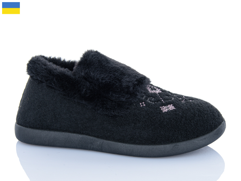 Тапочки Inblu (37-42) D26 чорний (зима)