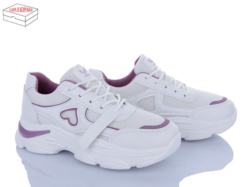 Кроссовки Sindikat (37-41) M5 white-purple (деми)