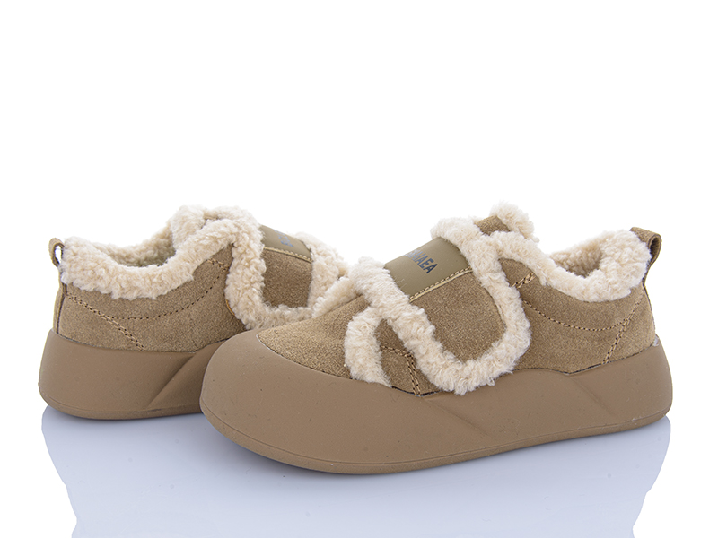 Кроссовки Clibee (31-37) M3313 beige (зима)