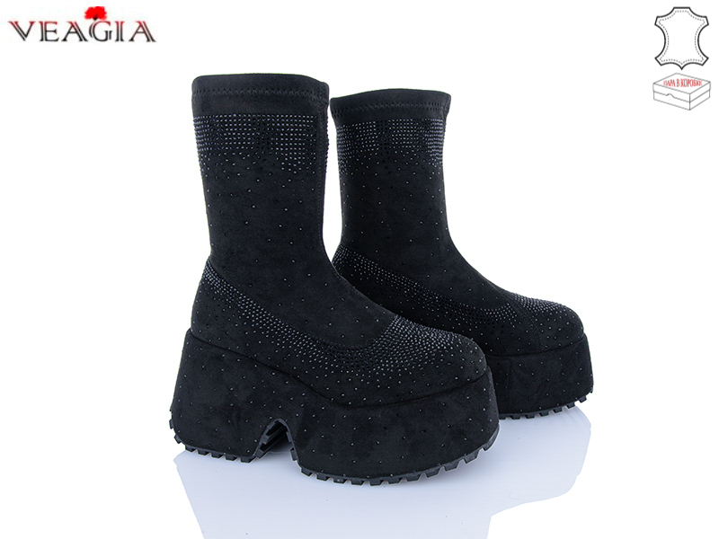 Ботинки ADA (36-40) 2358 black (деми)