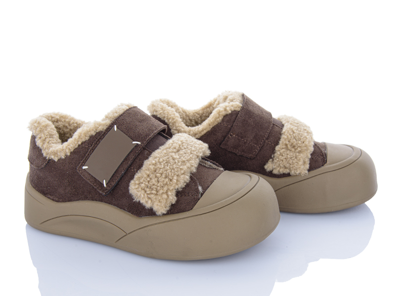 Кроссовки Clibee (31-37) A6535 brown (зима)
