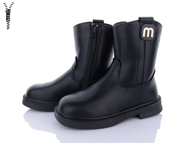 Ботинки Clibee (31-36) C852 black (зима)