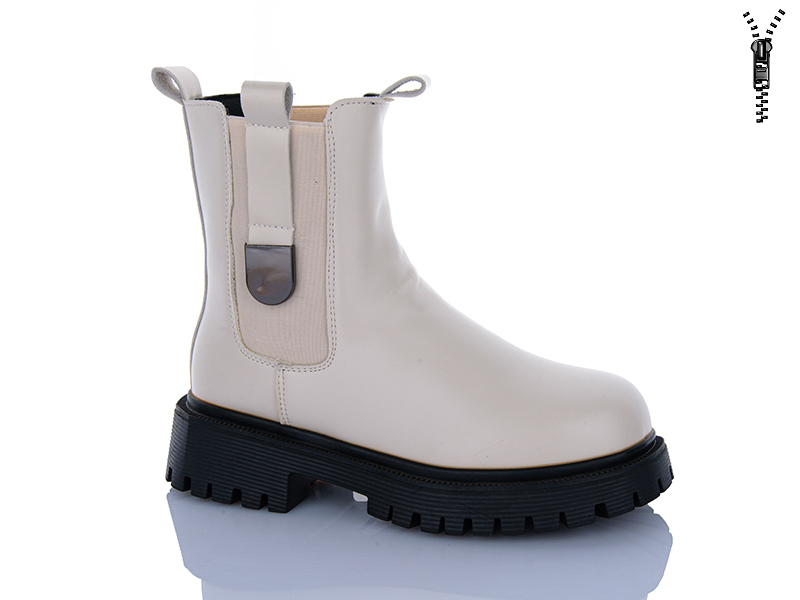 Ботинки QQ Shoes (36-41) 5271 beige (зима)