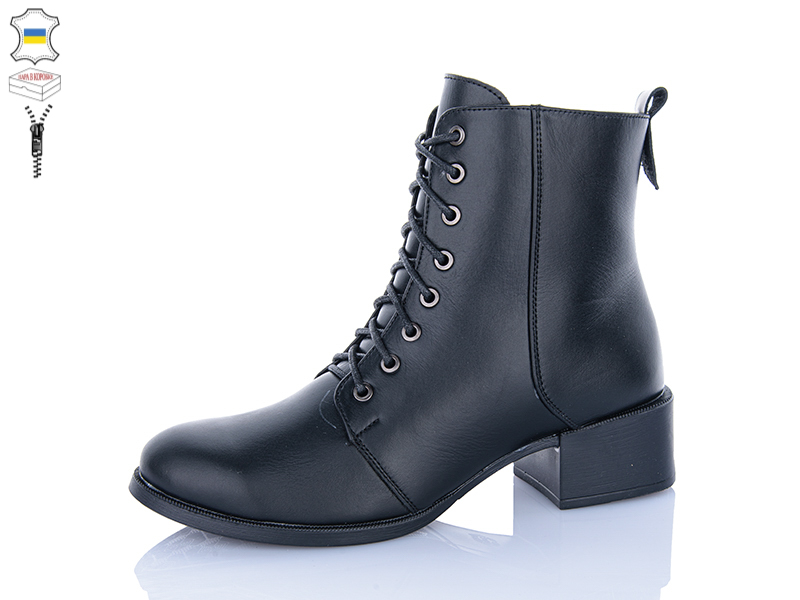 Ботинки QQ Shoes (36-41) 208 чорний (зима)