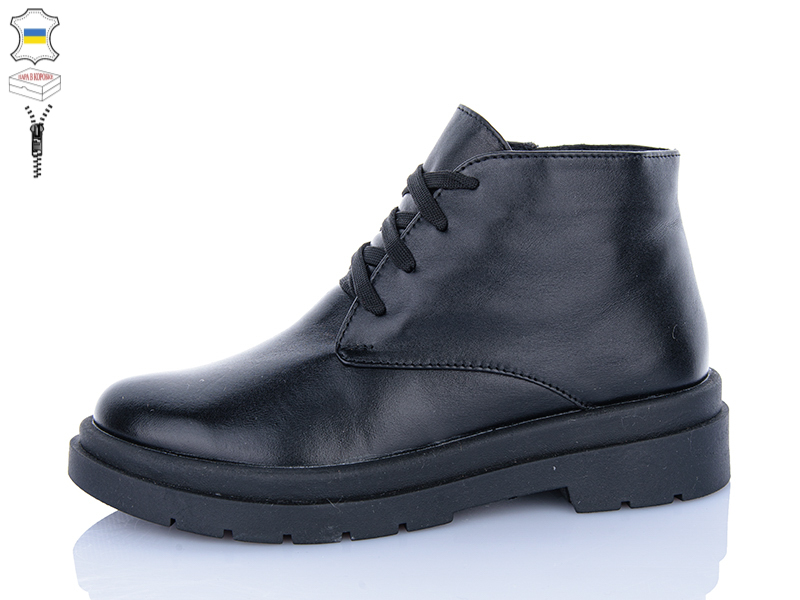 Ботинки QQ Shoes (36-41) 54-1 чорний (зима)