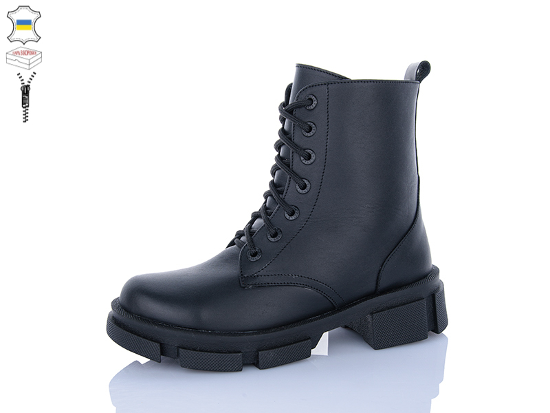 Ботинки QQ Shoes (36-41) 636 чорний (зима)