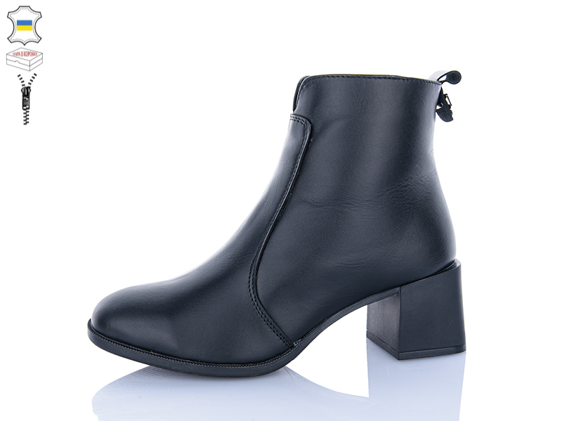 Ботинки QQ Shoes (36-41) 639-1A чорний (зима)